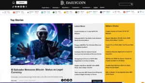 صفحه اول وبسایت ارزدیجیتال dailycoin