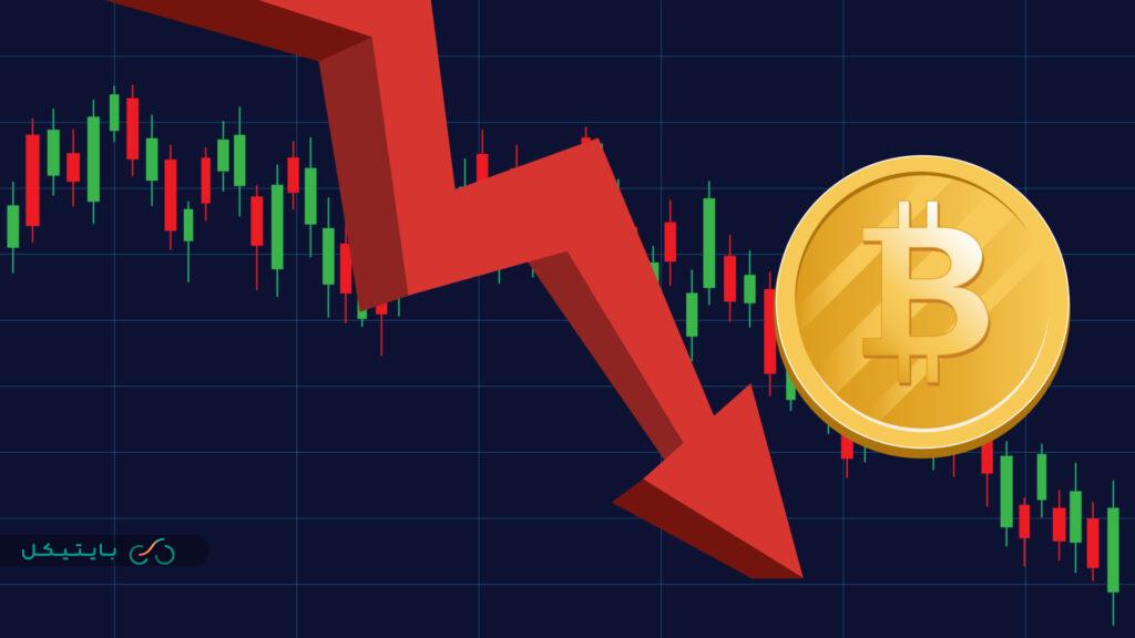 bitcoin currency going down bitcoin on red graph bitcoin crashing background with red backdrop and decreasing graphs free vector