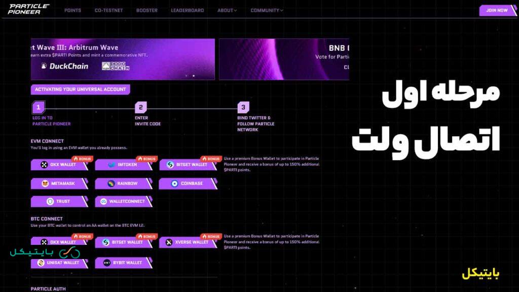 مرحله اول ایردراپ پارتیکل نتورک