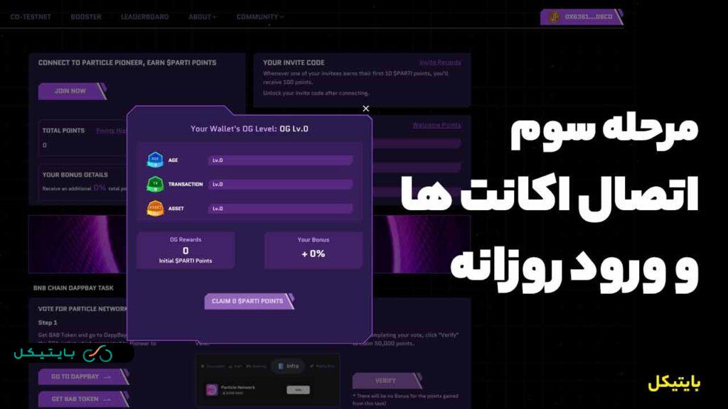 مرحله سوم ایردراپ پارتیکل نتورک