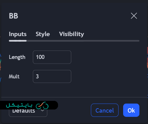 ورودی های بهینه اندیکاتور بولینگرباند 