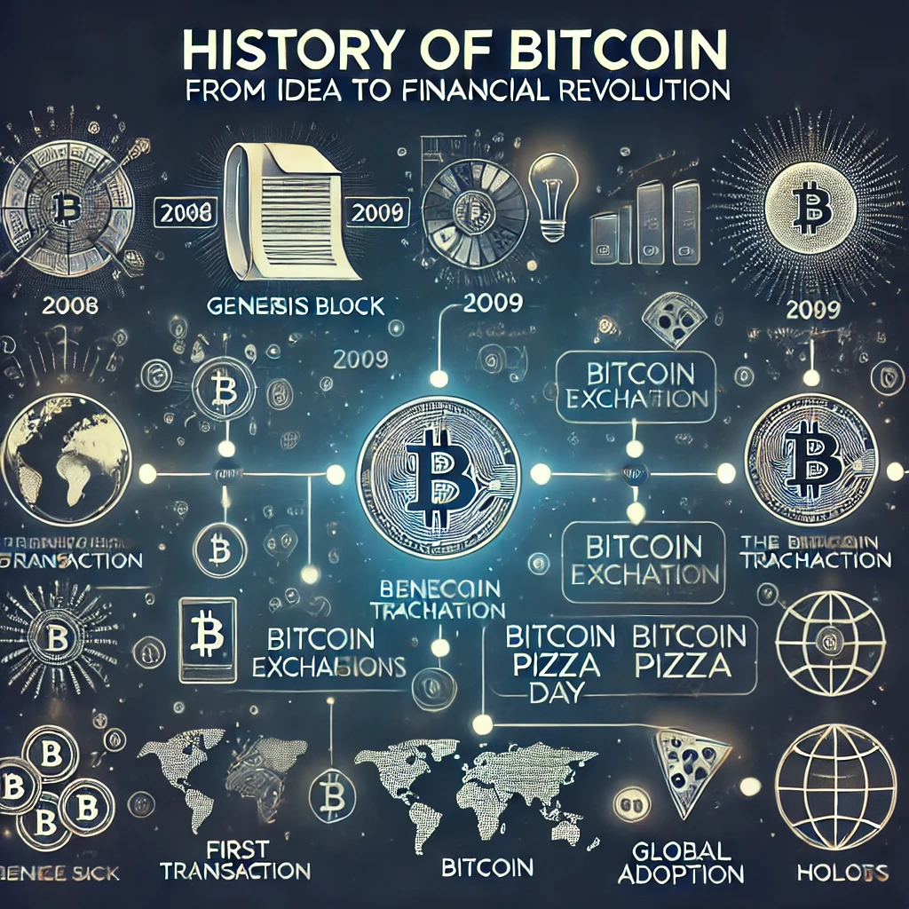 تاریخچه بیت کوین: از ایده تا انقلاب مالی