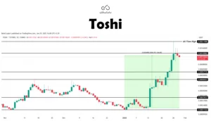 toshi memecoin chart