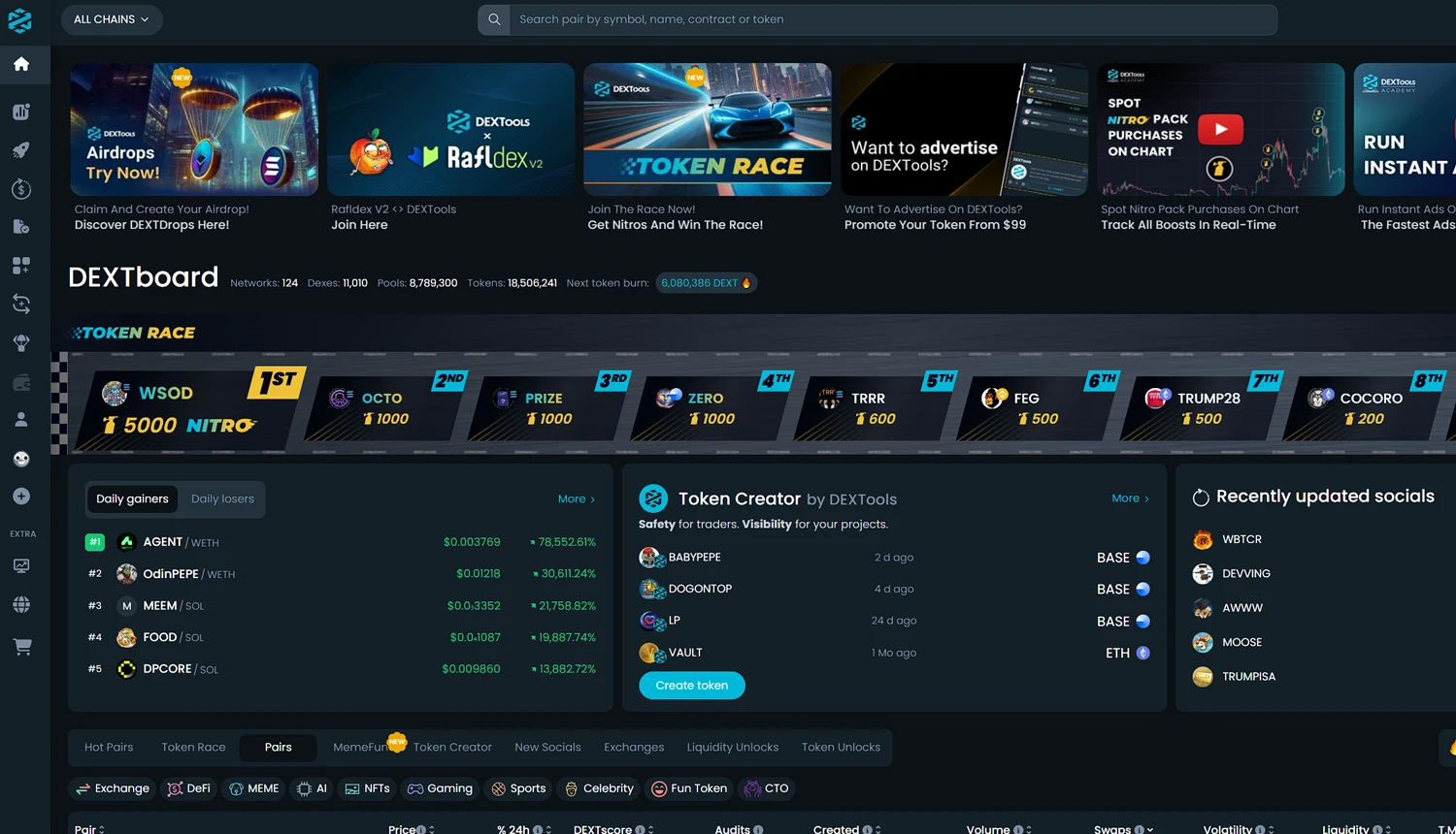 سایت dextools برای دکس تریدینگ