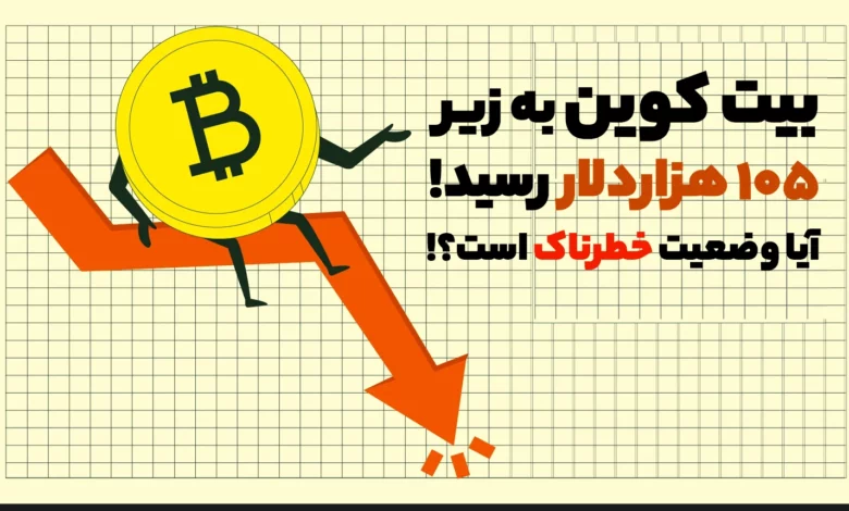 ریزش بیت کوین به زیر 105 هزاردلار! آیا وضعیت خطرناک است؟!