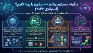 چگونه میم‌کوین‌های ۱۰۰ برابری را پیدا کنیم؟ (استراتژی ۲۰۲۶)
