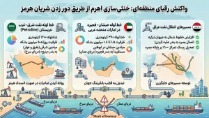 واکنش رقبای منطقه‌ای به بستن تنگه هرمز